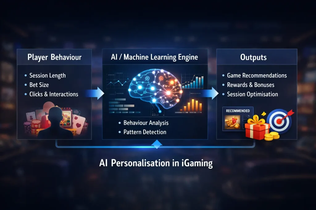 AI personalisation system in iGaming platform