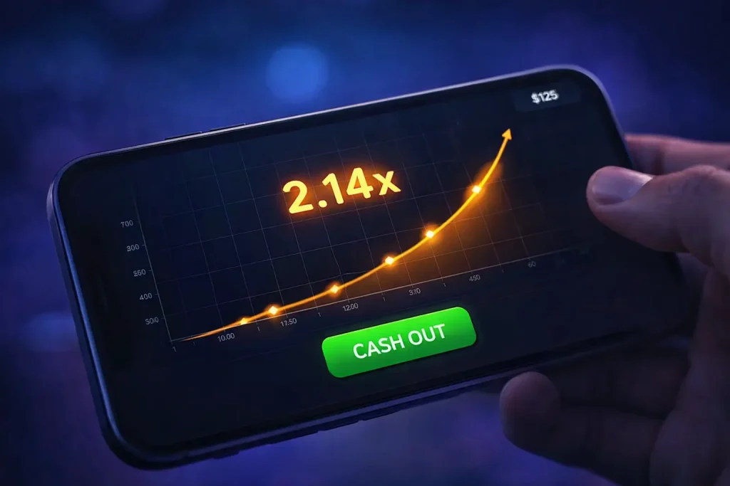 fast iGaming crash game interface with real-time multiplier