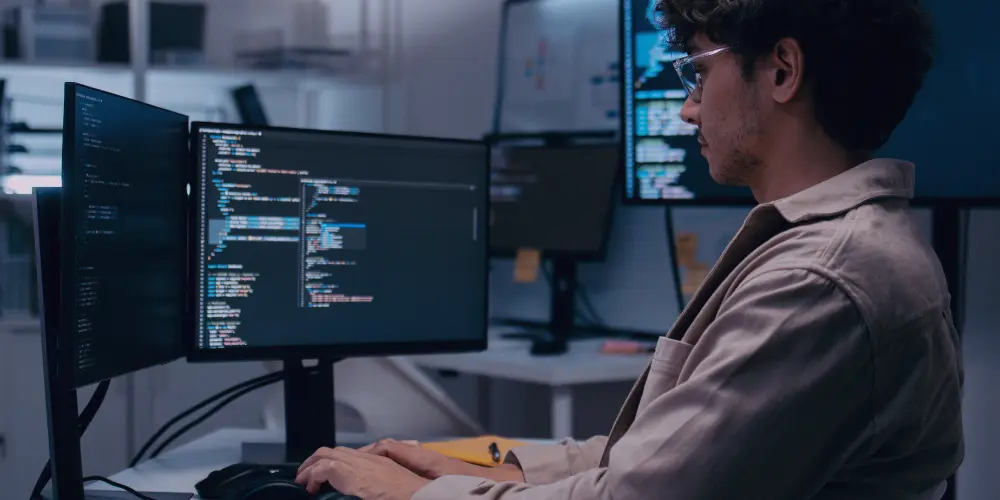 developer working on casino game software development