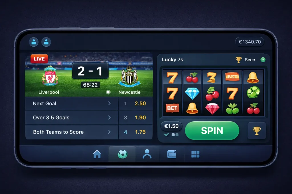 unified igaming platform casino sportsbook mobile interface