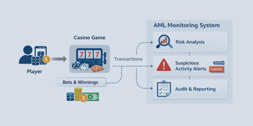 AML transaction monitoring in iGaming game economy