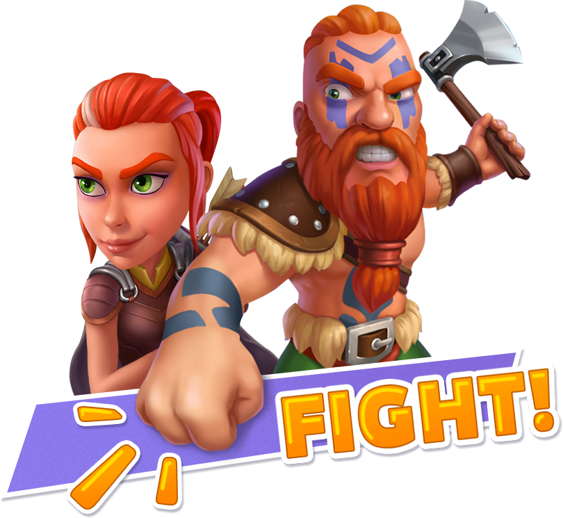  Two mobile game characters