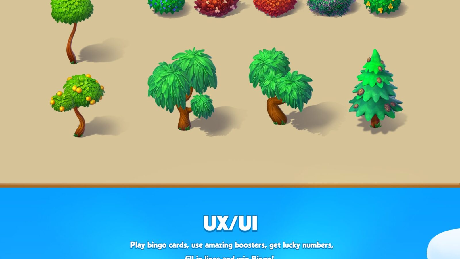 Fruit trees and garden decoration assets