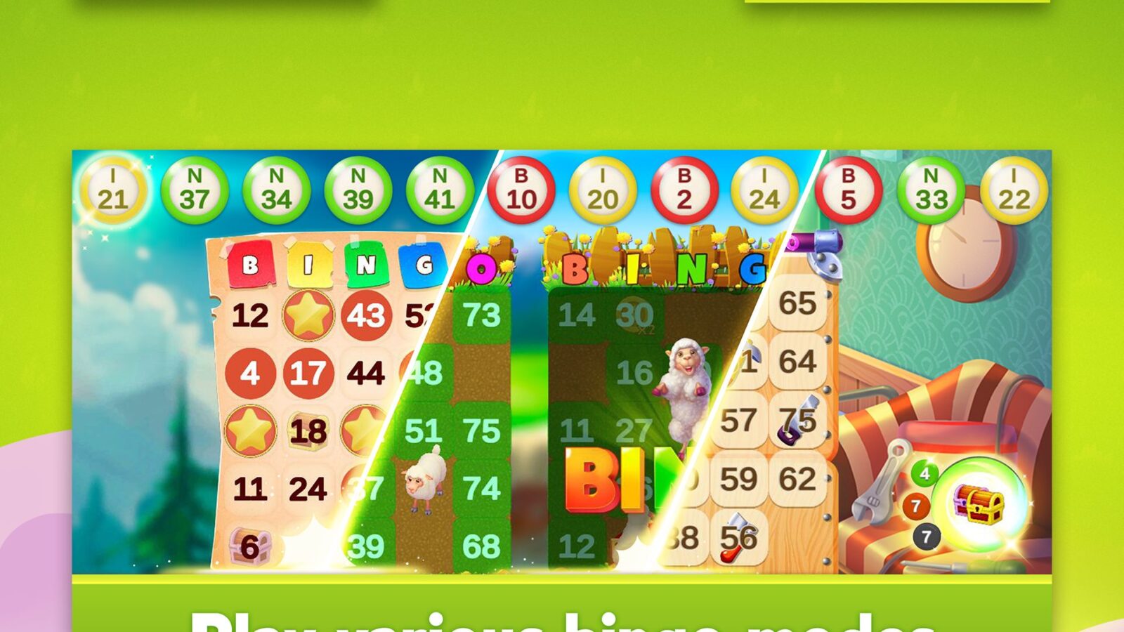 Bingo gameplay session with farm theme