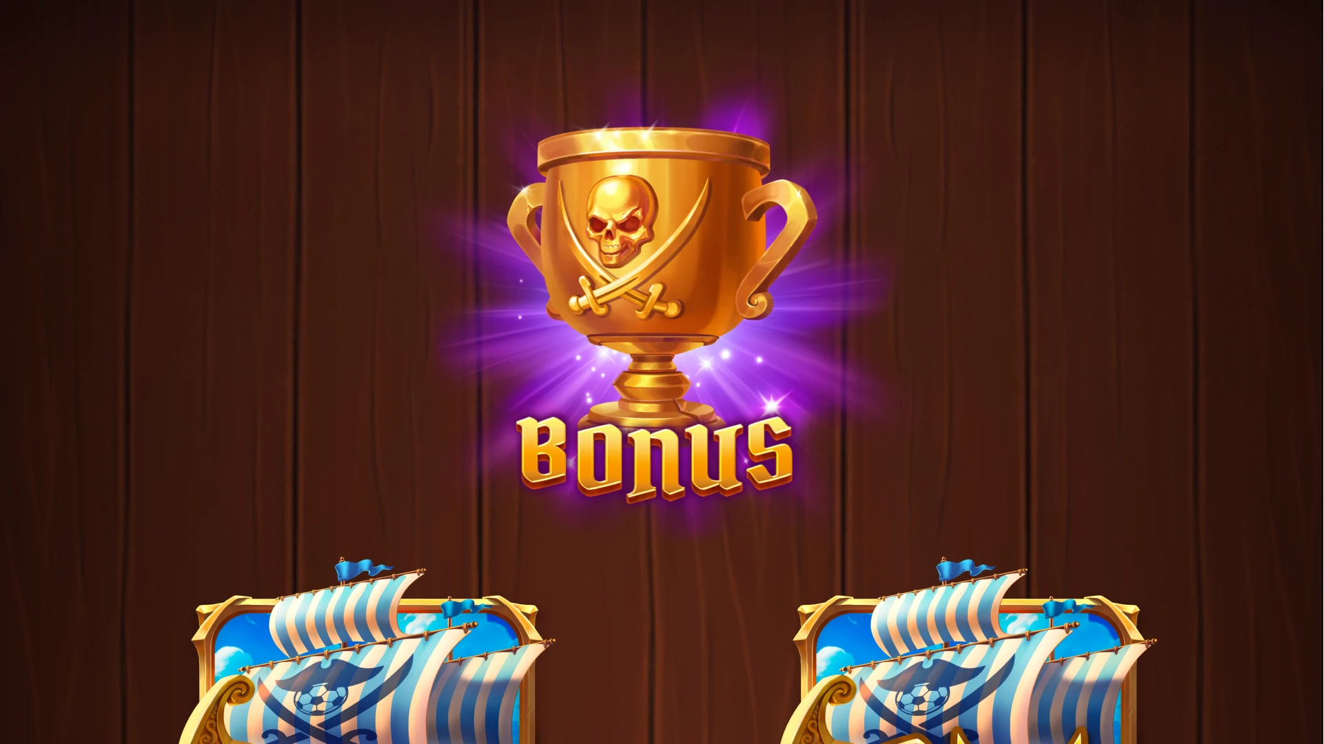 Golden trophy bonus trigger animation