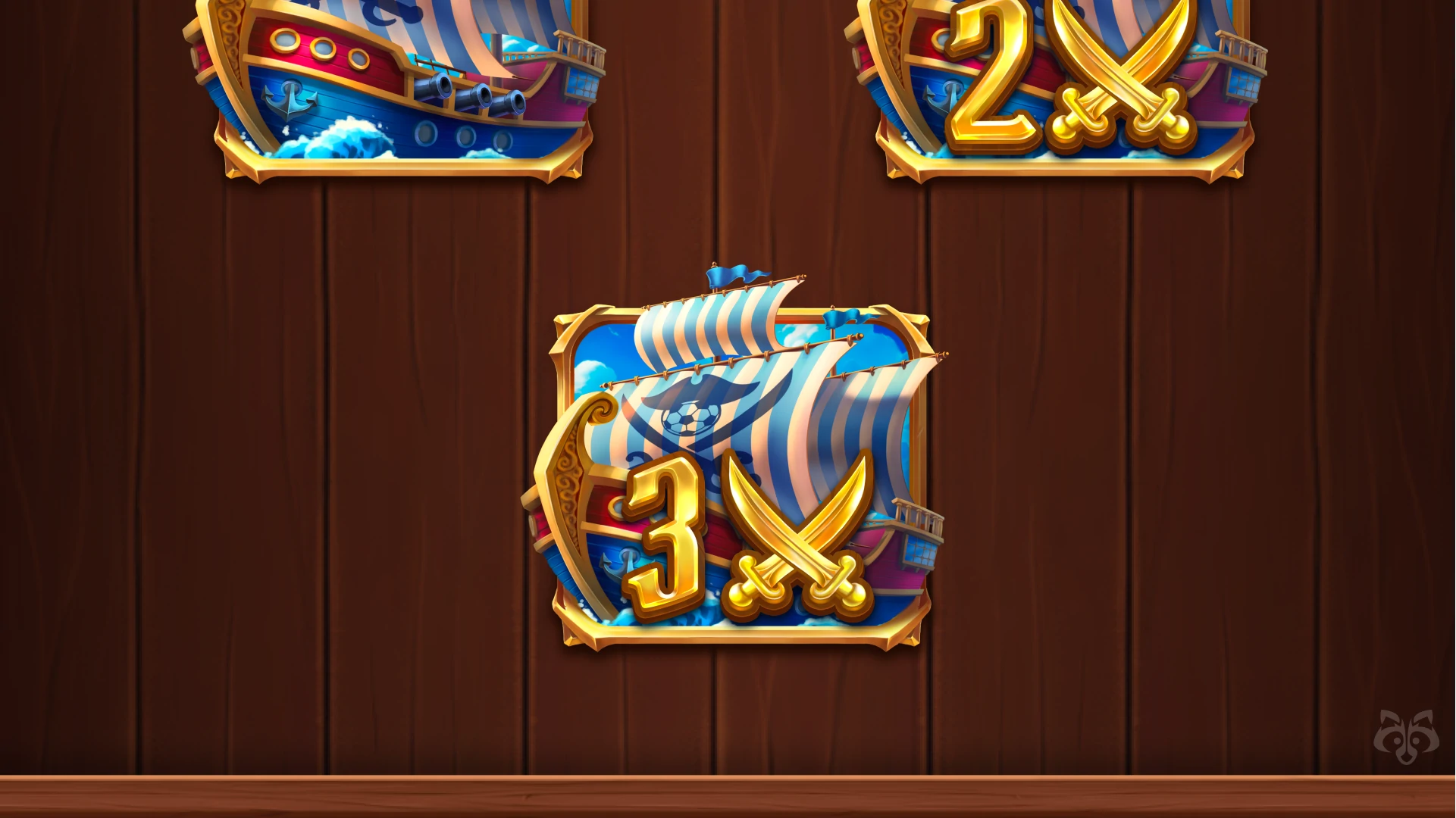Pirate ship and crossed swords bonus icon