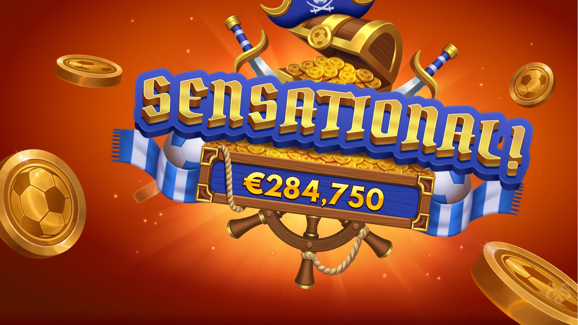 “Sensation!” jackpot-style win banner