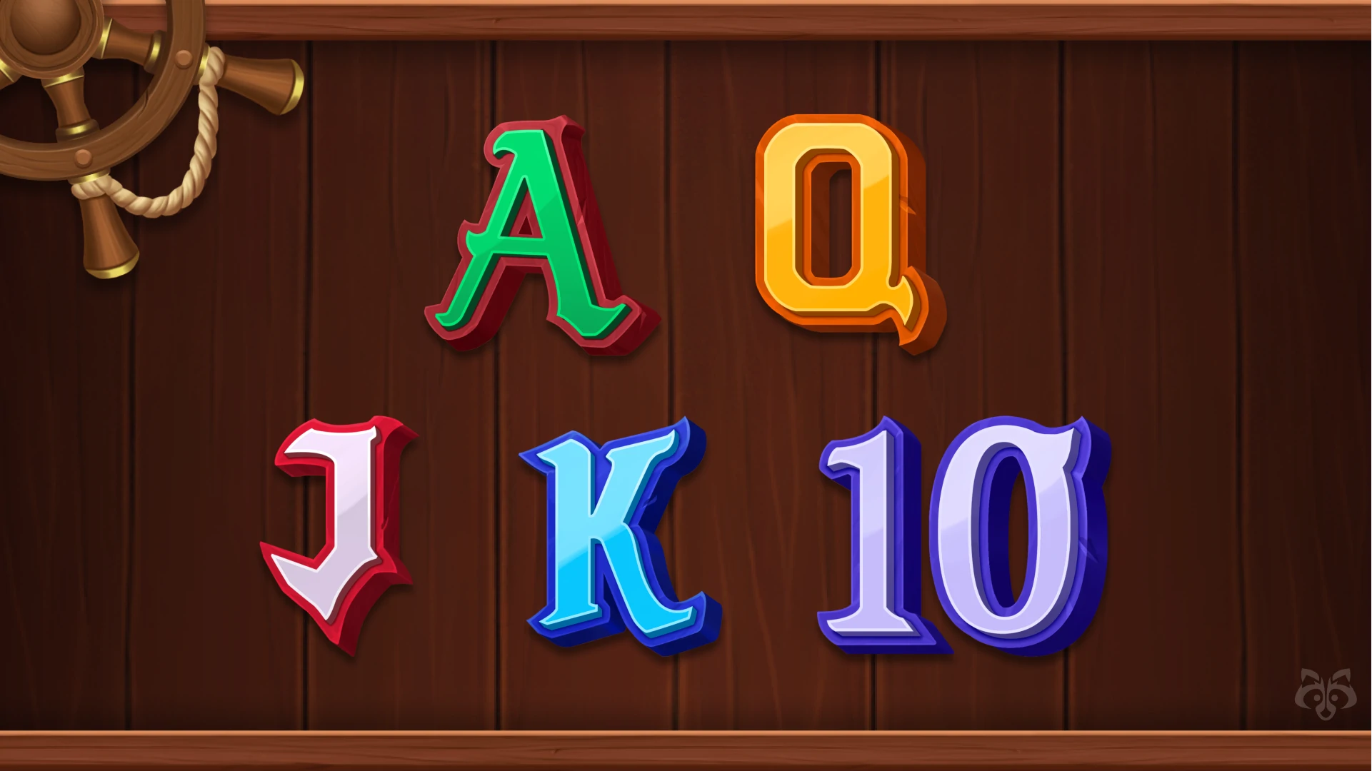 Close-up of slot reel showing card symbols