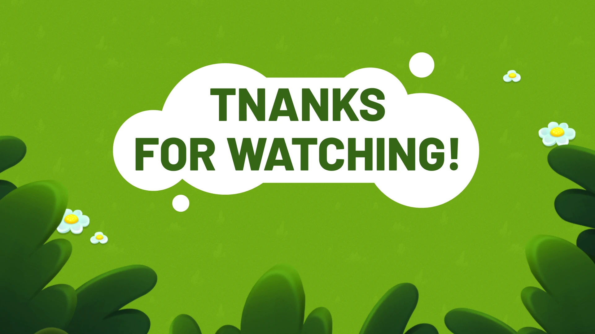Thanks for watching green outro screen social casino