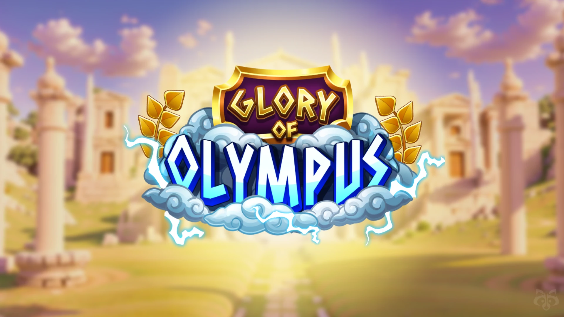 Cash-Out Slots title screen with Olympus-inspired theme.