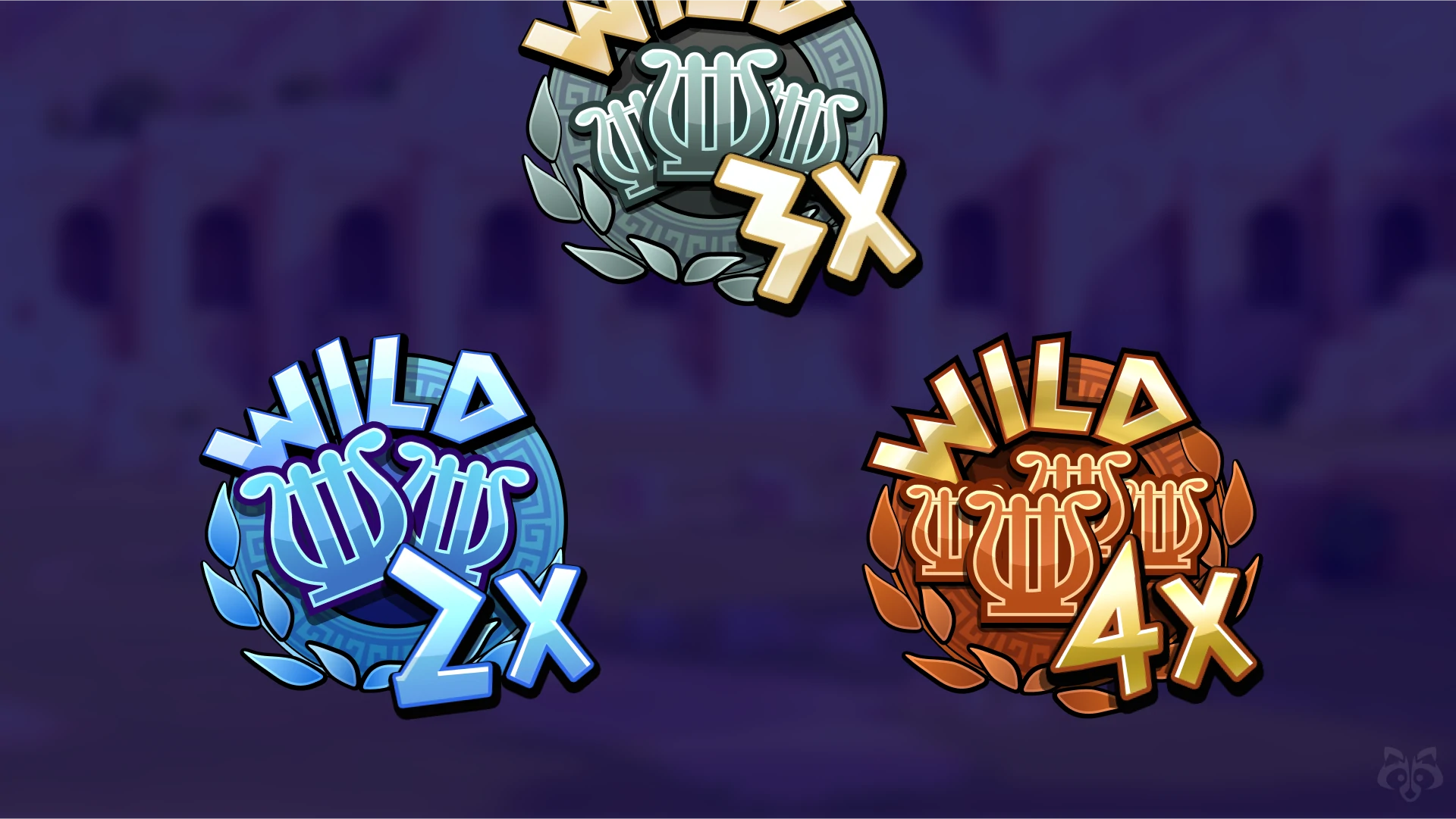 Bonus and multiplier icons such as x2 and x7 with themed visuals.