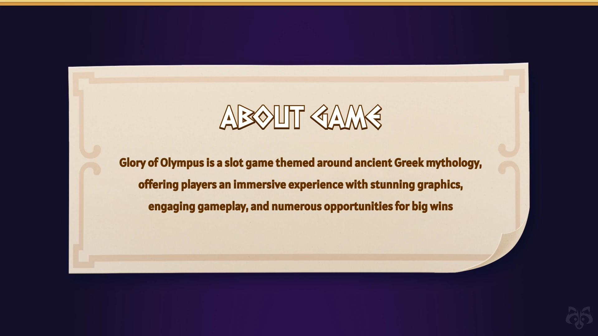 In-game information screen explaining rules and gameplay features.