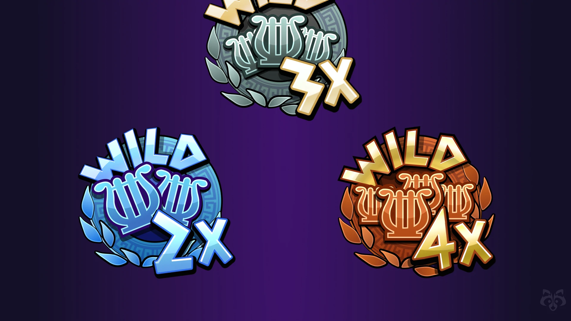 Bonus and multiplier icons such as x2 and x7 with themed visuals.
