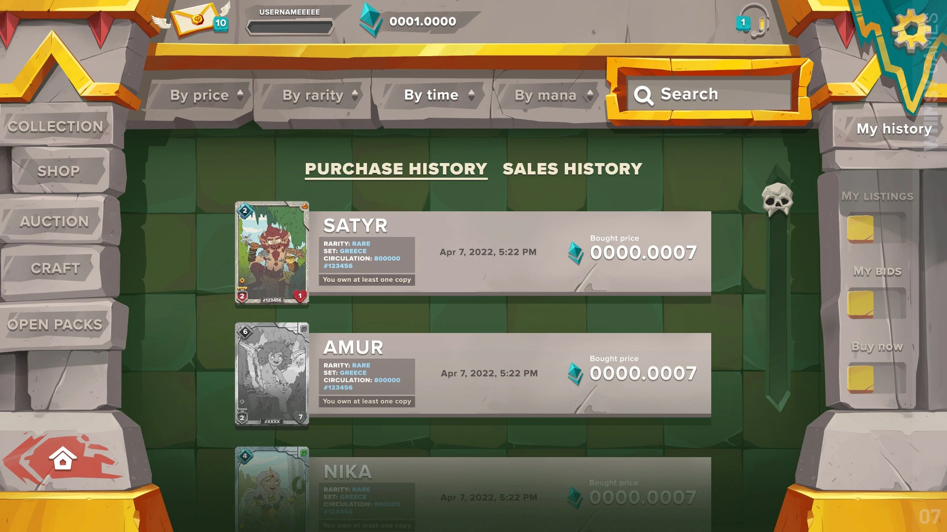 Player profile interface displaying game stats and achievements.