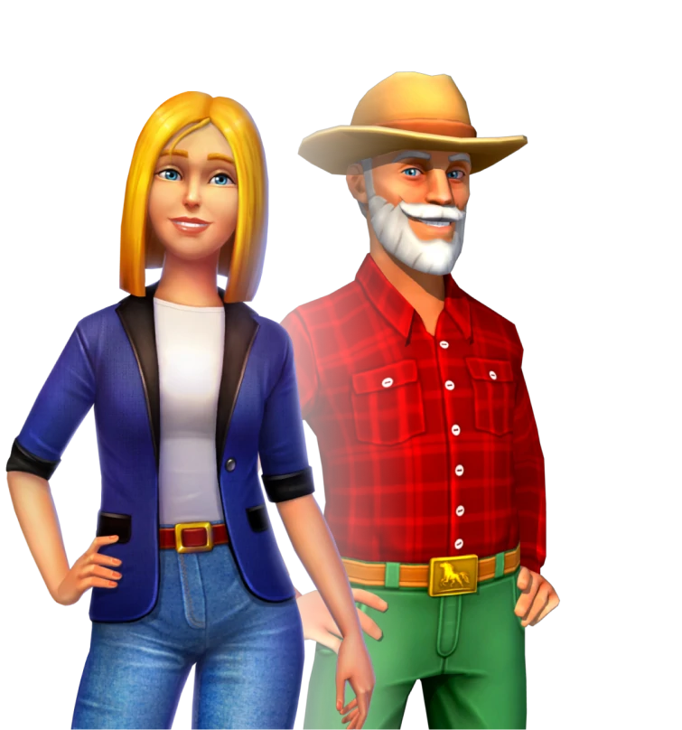  Two mobile game characters